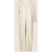 Turtledove London Women's Mai Cream V- Neck Jumpsuit | Size: 18-22