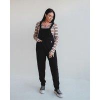 Turtledove London Women's Lila Black Dungarees | Size: 12