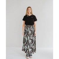 Turtledove London Women's Zuri Multicolour Zebra Twirl Print Multifunctional Maxi Skirt | Size: 12