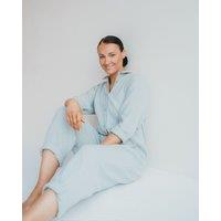 Turtledove London Women's Shana Sky Blue Collared Jumpsuit | Size: 18-22