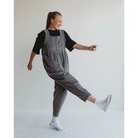 Turtledove London Women's Alice Grey Smocking Strap Jumpsuit | Size: 18-22