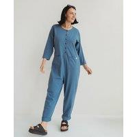 Turtledove London Women's Mila Blue Long Sleeve Jumpsuit | Size: 12
