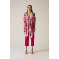 Ethnic Print Pink Kaftan
