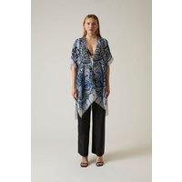 Ethnic Print Blue Kaftan