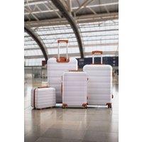 4PCS Color-Block Lockable Travel Suitcase Set
