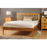 Comfy Living Ltd Low Footend Wooden Bed Frame in Light Brown | Size: Double