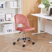 Office Chair, Padded Armless Swivel Desk Chair with Chrome Base - 1PCS