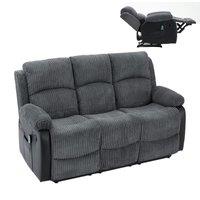 Massage Recliner Sofa, Corduroy Fabric Electric Recliner Massage Armchair
