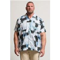 BadRhino Men's Distressed Revere Collar Shirt in Blue | Size: 3XL