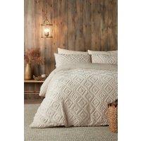 Fusion 'Romo' Fleece & Sherpa Duvet Cover Set in Natural | Size: Single
