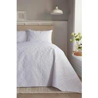 Serene 'Butterfly Garden' Pinsonic Soft Touch Duvet Cover Set in White | Size: Single