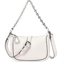 House of Leather Women's Womens Real Leather Bag Cross Body Shoulder Classic Style Aurora Black in White | Size: Medium