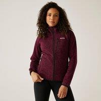 Regatta Women's Newhill Hooded Full Zip Hiking Fleece in Red | Size: 18