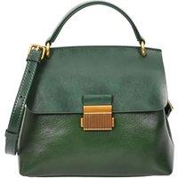House of Leather Women's Womens Real Leather Handbag Small Cross Body Shoulder Bag Gabriella Green