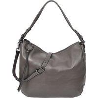 House of Leather Women's Womens Real Leather Handbag Hobo Style Shoulder Bag Diana Blue in Grey | Size: Medium