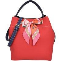 Womens Faux Leather Handbag Shoulder Tote with Cosmetics Bag Willow Pink