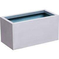 Primrose Zinc Galvanised Rectangular Silver Outdoor Trough Planter 70cm