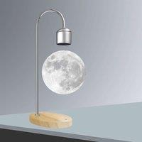 Leaper Style 2 LED 3D Printed Hovering Moon Light with Wireless Charger in White