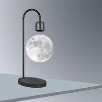 Leaper Style 1 LED 3D Printed Hovering Moon Light with Wireless Charger in White