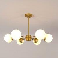 Goeco Molecule Pendant Light Gold 6-Light Glass Shade(Bulbs Excluded)