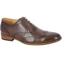 Goor Men's Leather Brogues in Dark Brown | Size: 8