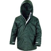 Result Core Plain Black Parka in Bottle Green | Size: 9-10 Years