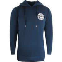 Cavalli Class Men's Large Circle Design Navy Blue Hoodie | Size: XL