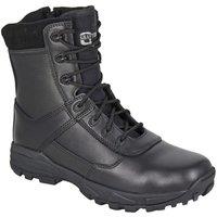 Grafters Men's Tiger Leather Combat Boots in Black | Size: 5