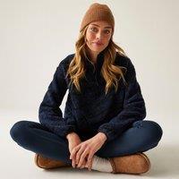 Regatta Women's Frankie Borg Half Zip Insulating Fleece in Navy | Size: 16