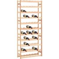 Berkfield Home Wine Rack for 77 Bottles Pinewood in Beige