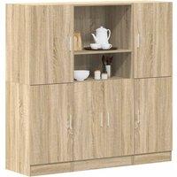 3 Piece Kitchen Cabinet Set Sonoma Oak Engineered Wood