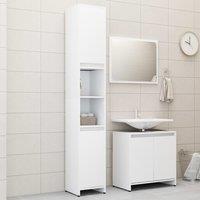 Berkfield Home 3 Piece Bathroom Furniture Set White Engineered Wood