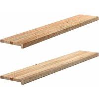 Window Sills 2 pcsUntreated 140x25x2 cm Solid Wood Oak