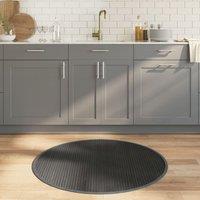 Rug Round Grey100 cm Bamboo