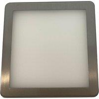 Loops 1x BRUSHED NICKEL Ultra-Slim Square Under Cabinet Kitchen Light & Driver Kit - Natural White Diffused LED in Metallics