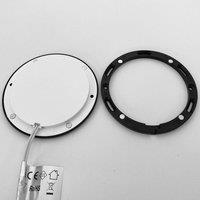 Loops 1x MATT BLACK Ultra-Slim Round Under Cabinet Kitchen Light & Driver Kit - Natural White Diffused LED