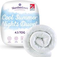 Slumberdown Cool Summer Nights 4.5 Tog Summer Duvet in White | Size: Double