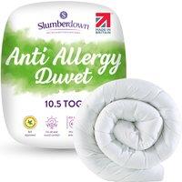 Slumberdown Anti Allergy 10.5 Tog All Year Round Duvet in White | Size: Double