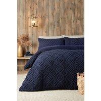 Fusion 'Romo' Fleece & Sherpa Duvet Cover Set in Navy | Size: King