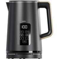 Cello Electric Digital Kettle with Temperature Control, 3000W Rapid Boil, LED Display, 1.7 Litre in Black