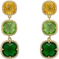 Latelita Women's Knightsbridge Earrings Gold Green Citrus