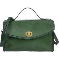 House of Leather Women's Womens Real Leather Handbag Small Cross Body Shoulder Bag Havana Red in Green