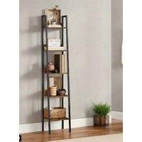 Modcraft 5 Tier Narrow Ladder Shelf Rustic Brown