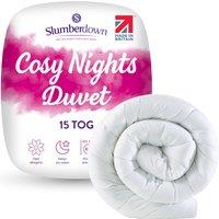 Slumberdown Cosy Nights 15 Tog Winter Duvet in White | Size: Super King