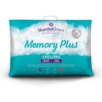 Slumberdown 2 Pack Memory Foam Plus Firm Support Pillows in White