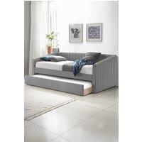 Time4sleep Sanderson Grey Upholstered Day Bed Including Underbed | Size: Single