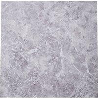 H&O Direct 24Pcs Grey Marble Texture Self-adhesive Square PVC Flooring Tile, 5m Pack