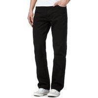 Cotton Works Men's Cotton Comfort Straight Fit Classic Denim Jeans in Black | Size: 36XL