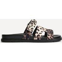 Linzi Women's Rowan Leopard Print Link Sandals in Yellow | Size: 8-Standard Fit