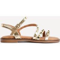 Linzi Women's Destino Gold Studded Gladiator Sandals | Size: 4-Standard Fit